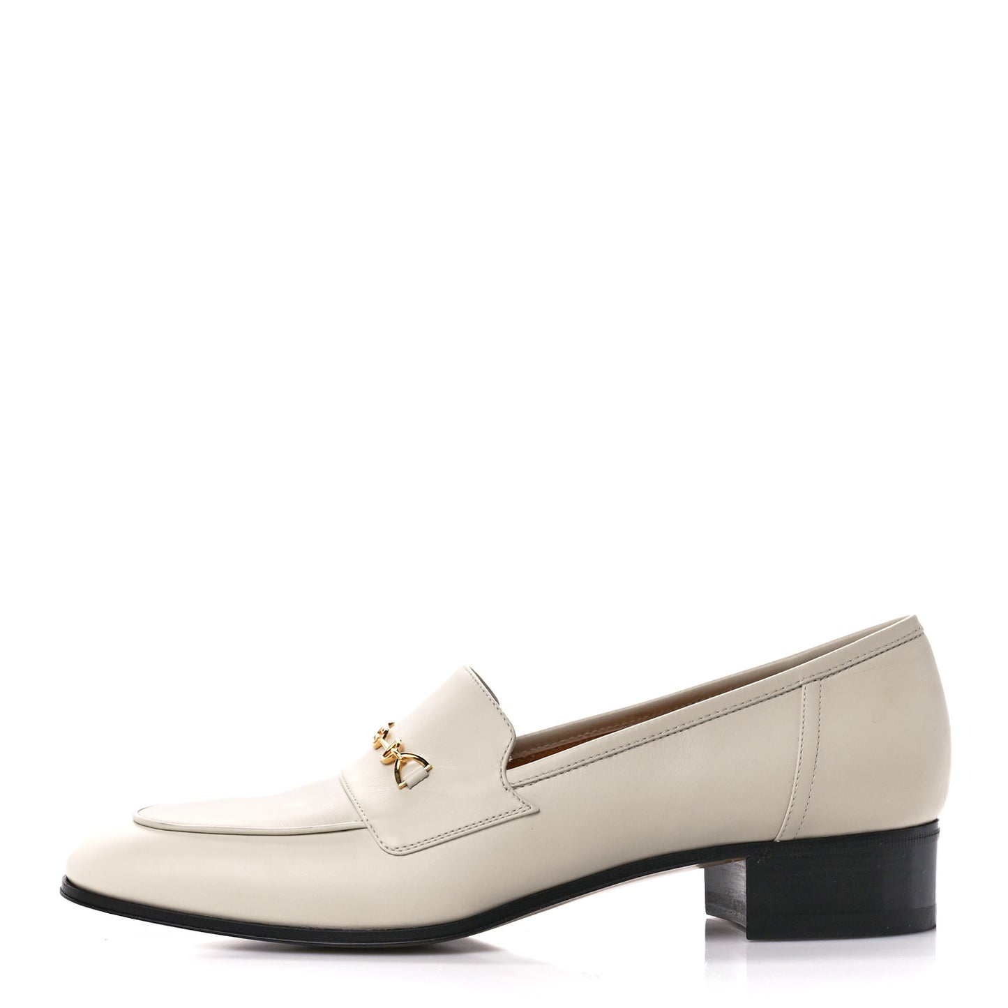 Jakarta Calfskin Womens Interlocking G Horsebit Loafers 40.5 Mystic White