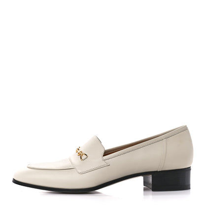 Gucci Jakarta Calfskin Womens Interlocking G Horsebit Loafers 40.5 Mystic White 1 of 9