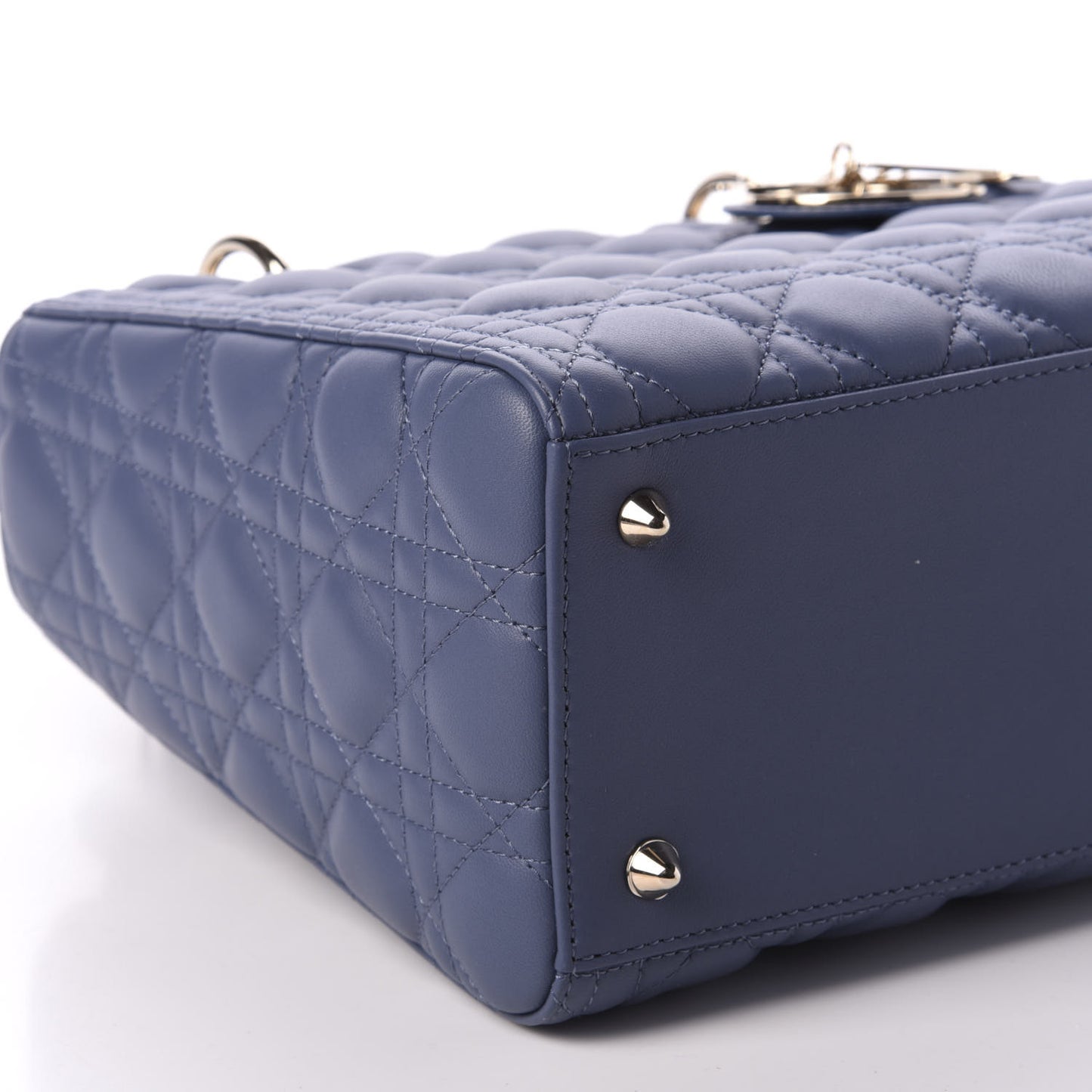 Lambskin Cannage Medium Lady Dior Navy