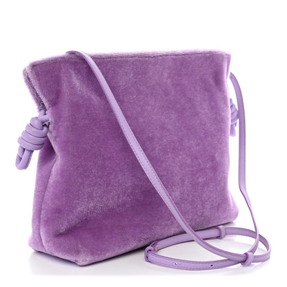 Loewe Mohair Flamenco Medium Knot Clutch Purple 2 of 9