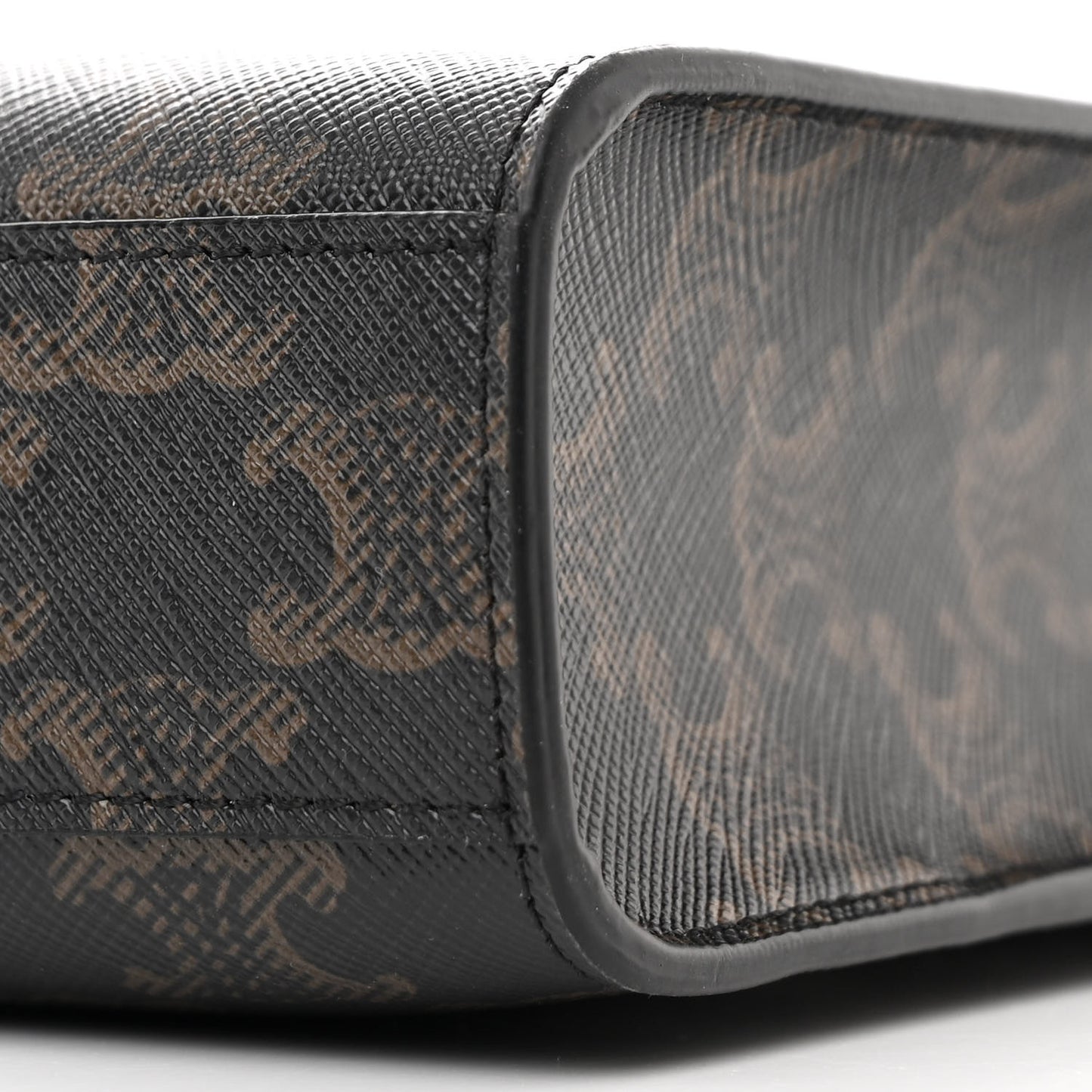 Triomphe Canvas Calfskin Mini Vertical Cabas Tan