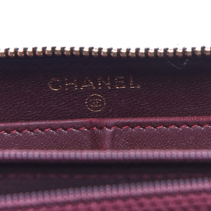 Chanel Lambskin Quilted Large Gusset Zip Around Wallet Black 6 of 12
