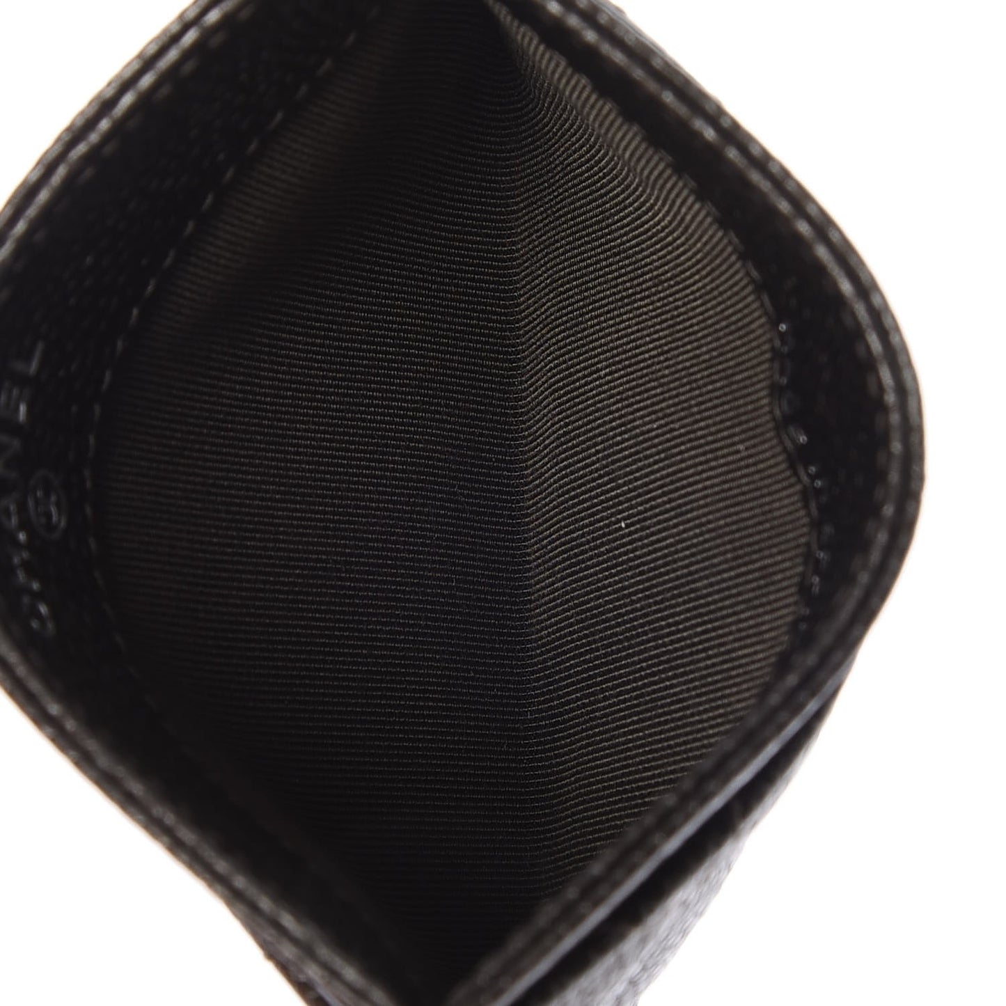 Caviar Quilted Card Holder Charcoal