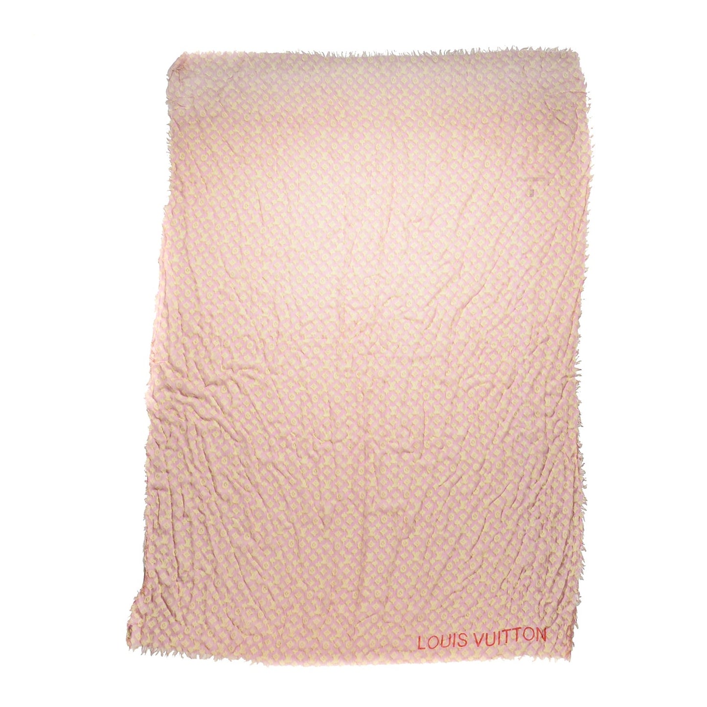 Cashmere Silk Mongram Ikat Stole Rose