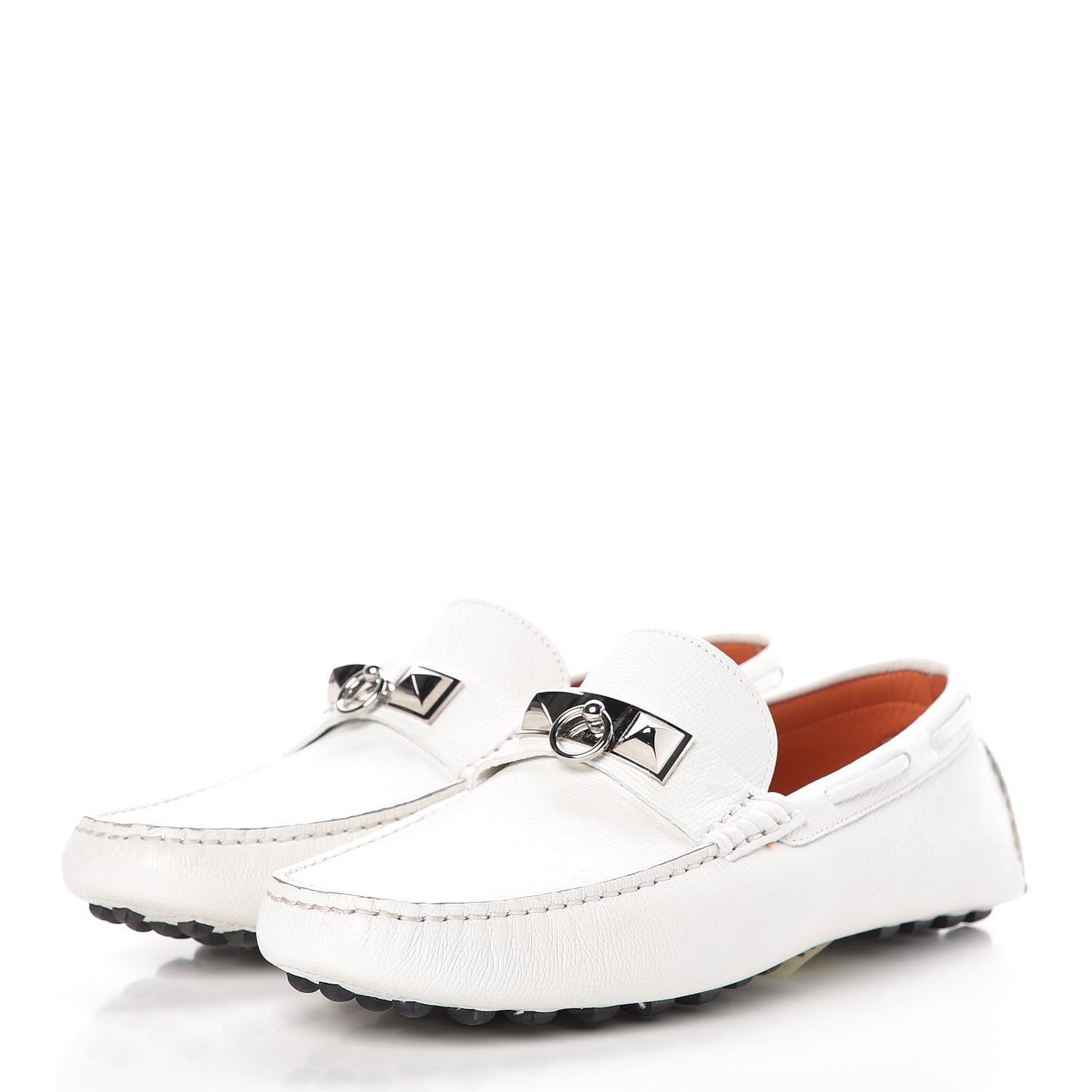Epsom Mens Irving Driving Moccasin Loafers 40 Blanc