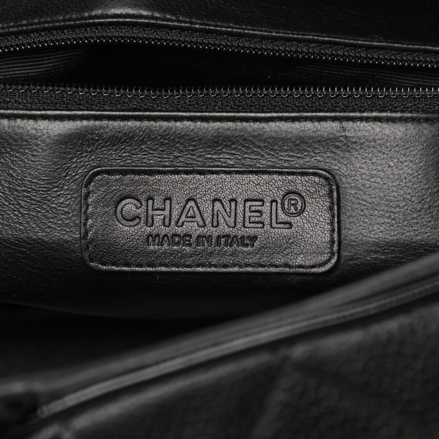 Caviar Patent Quilted Bowler Black