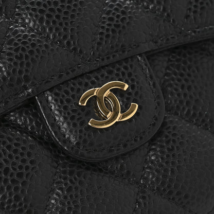 Chanel Caviar Quilted Compact Flap Wallet Black 9 of 10