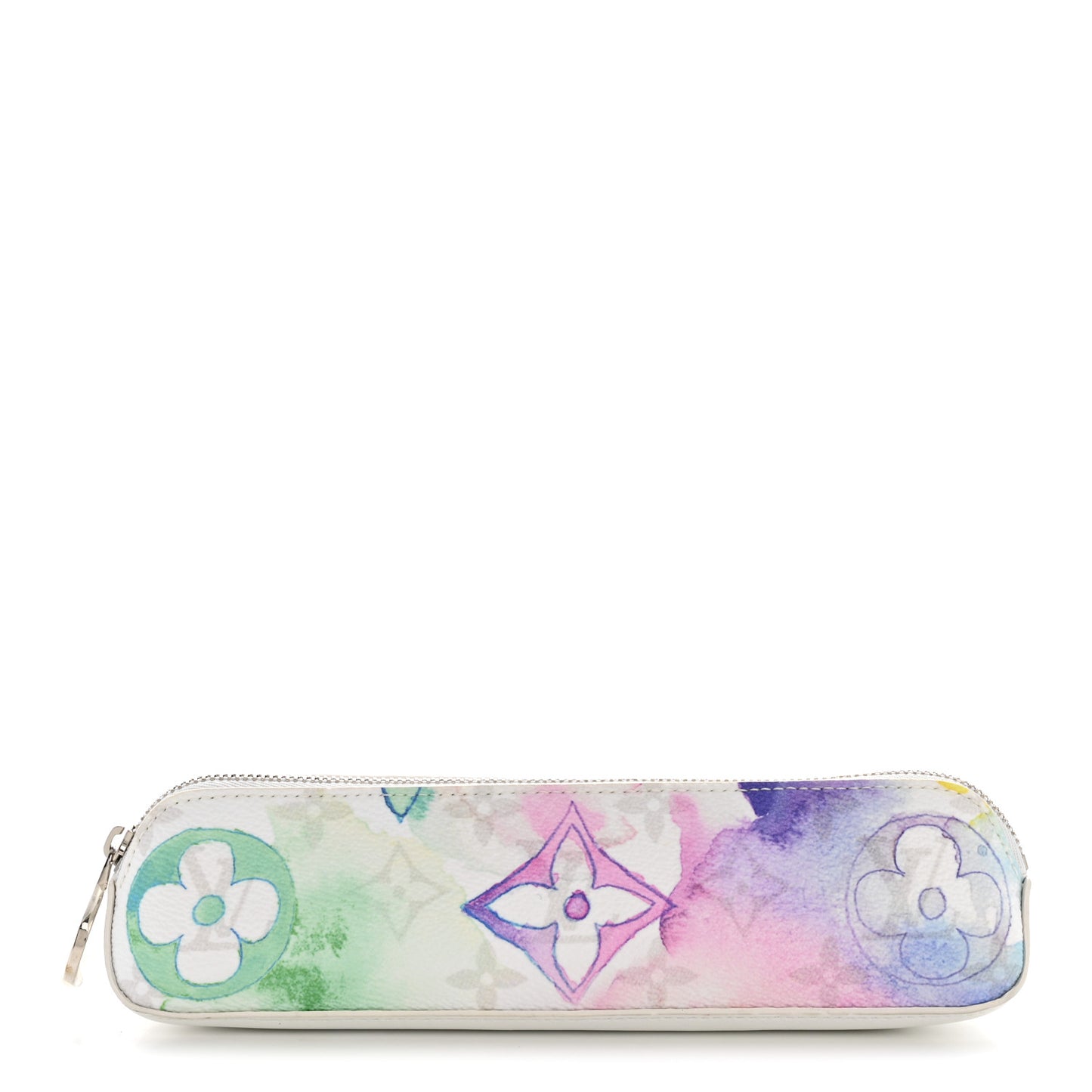 Monogram Watercolor Elizabeth Pencil Pouch Multicolor