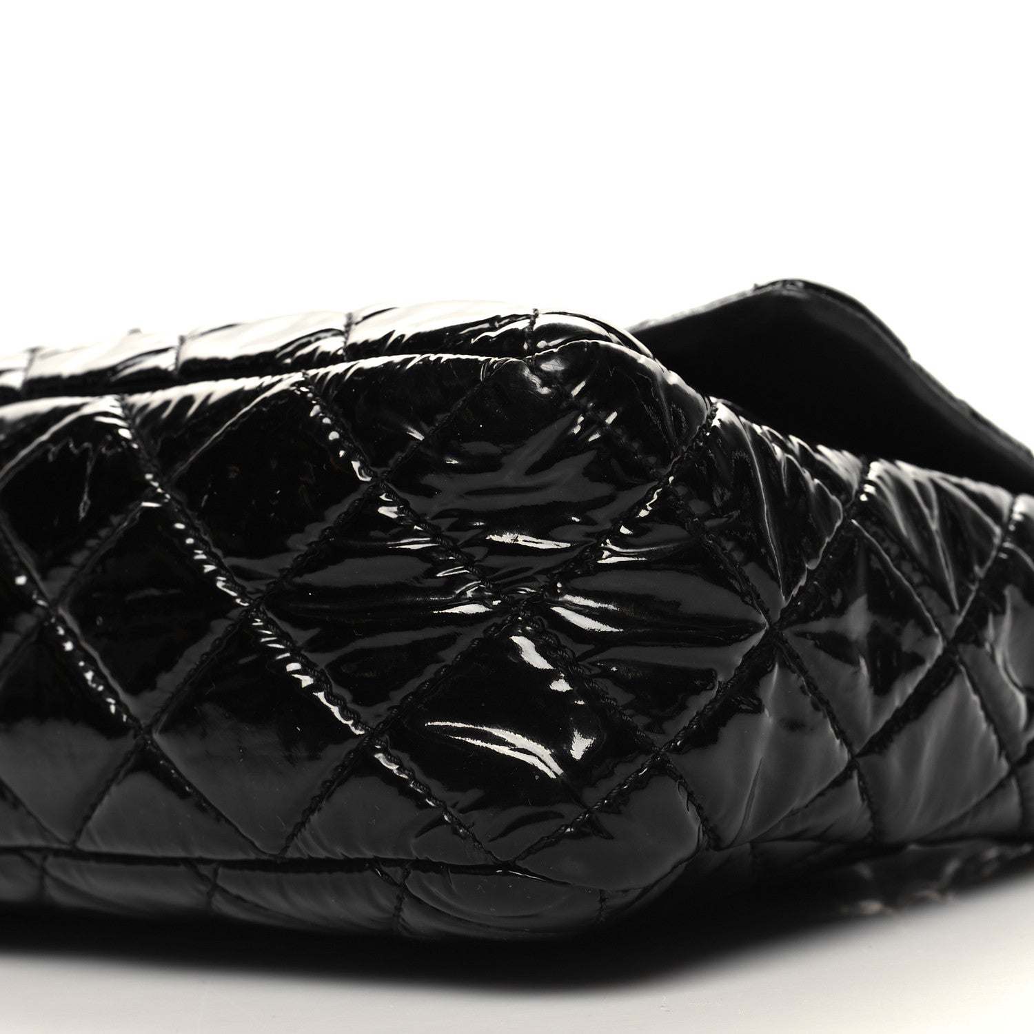 Chanel Patent Quilted Jumbo Single Flap Black 10 of 11