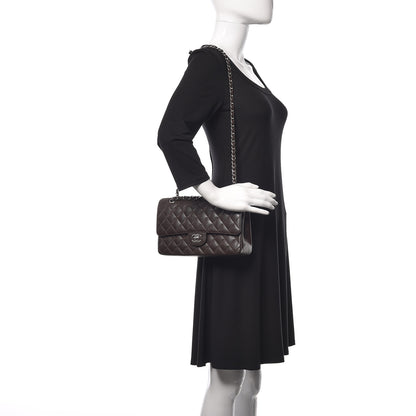Chanel Caviar Quilted Medium Double Flap Brown 2 of 12