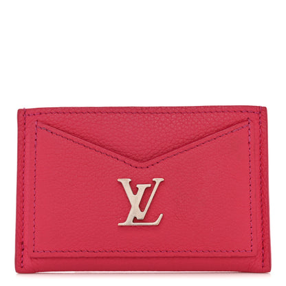 Louis Vuitton Calfskin Lockme Card Holder Hot Pink 1 of 7