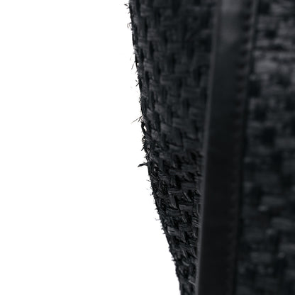 Chanel Straw Raffia Calfskin Chain Small Deauville Tote Black 12 of 12