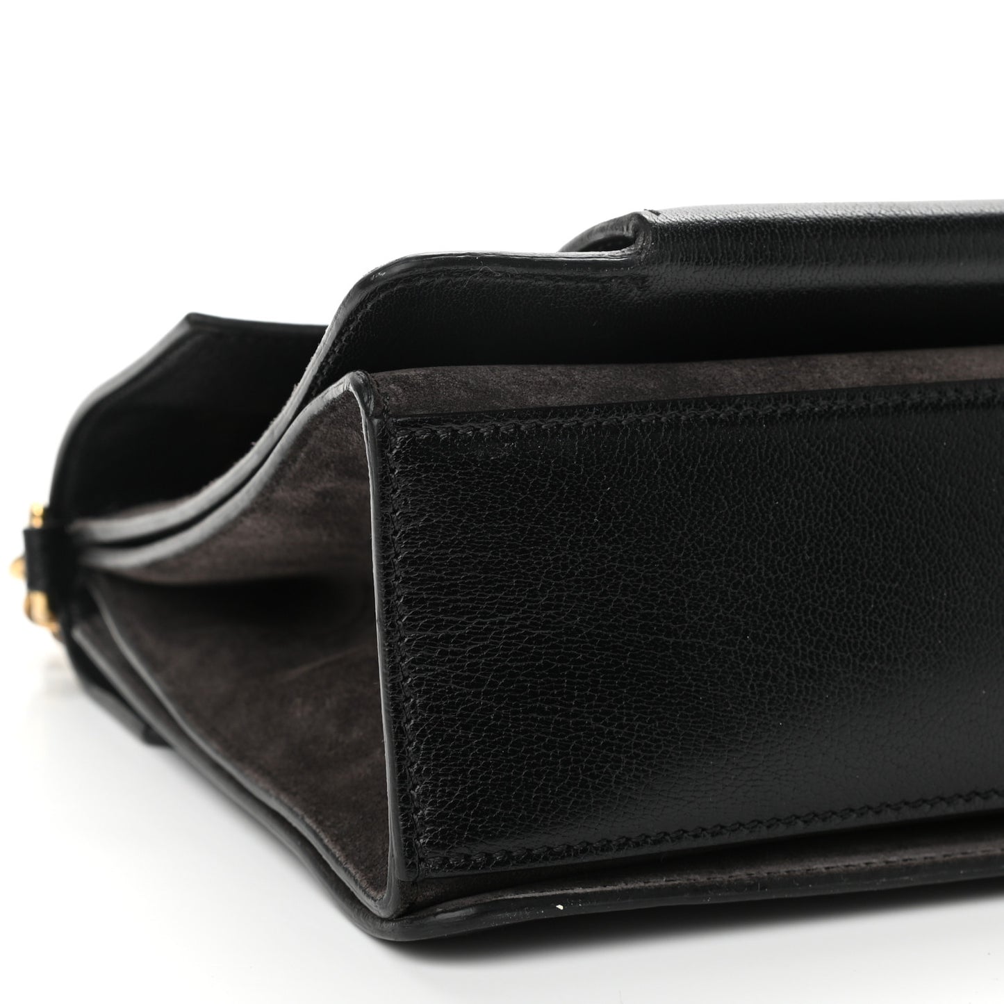 Calfskin Suede Medium GV3 Flap Black