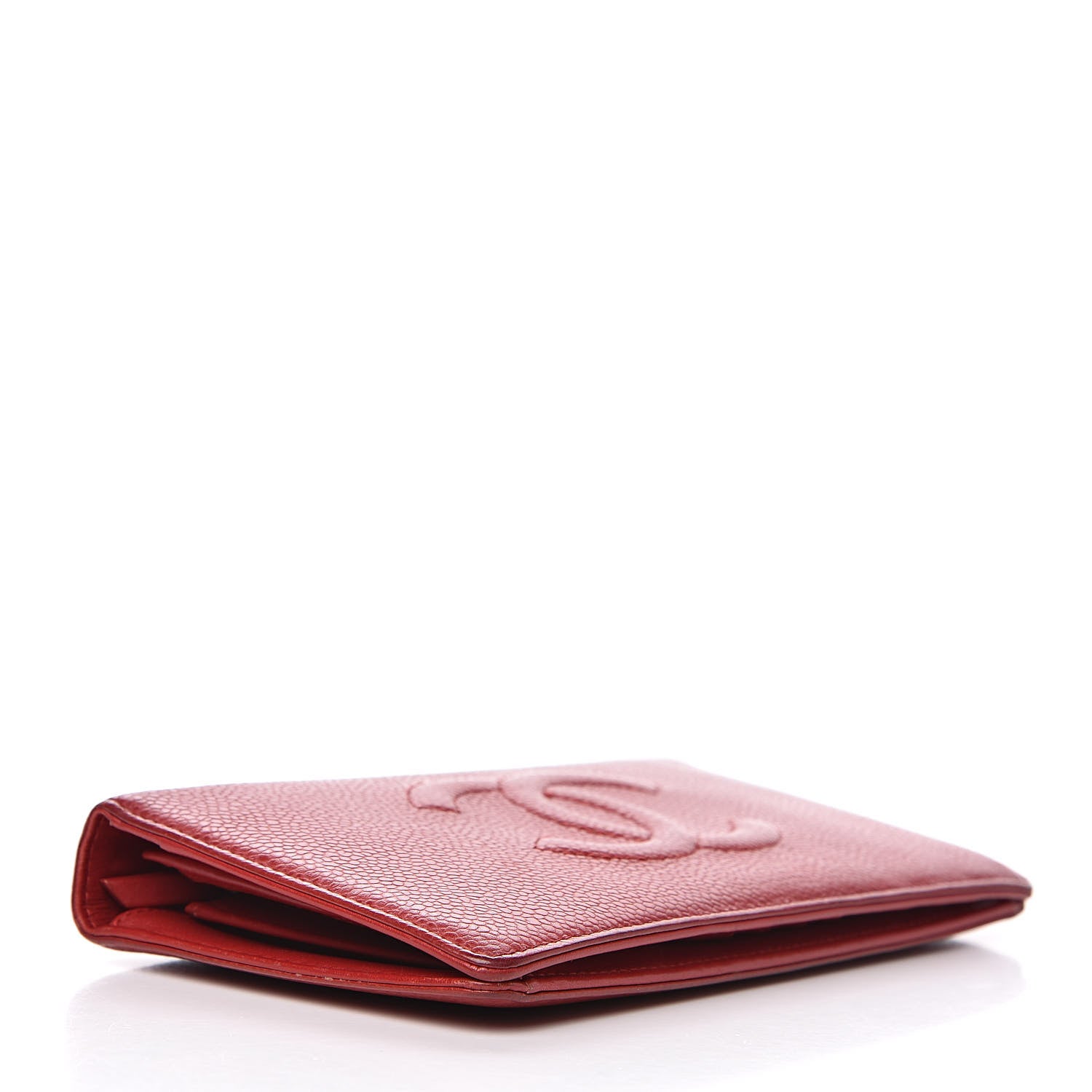 Chanel Caviar Timeless CC Yen Wallet Red 4 of 17