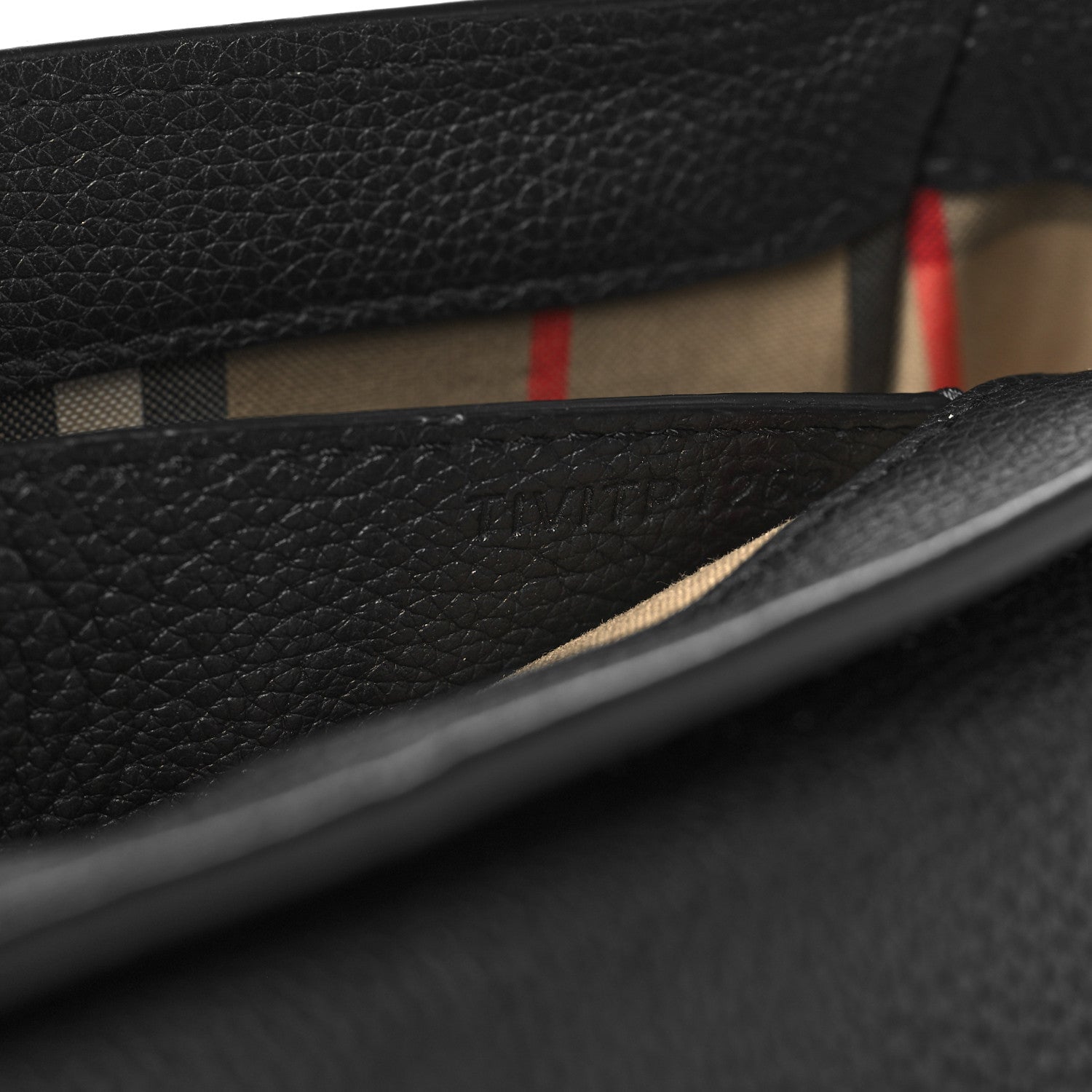 Burberry Grainy Calfskin Vintage Check Note Crossbody Bag Black 7 of 11