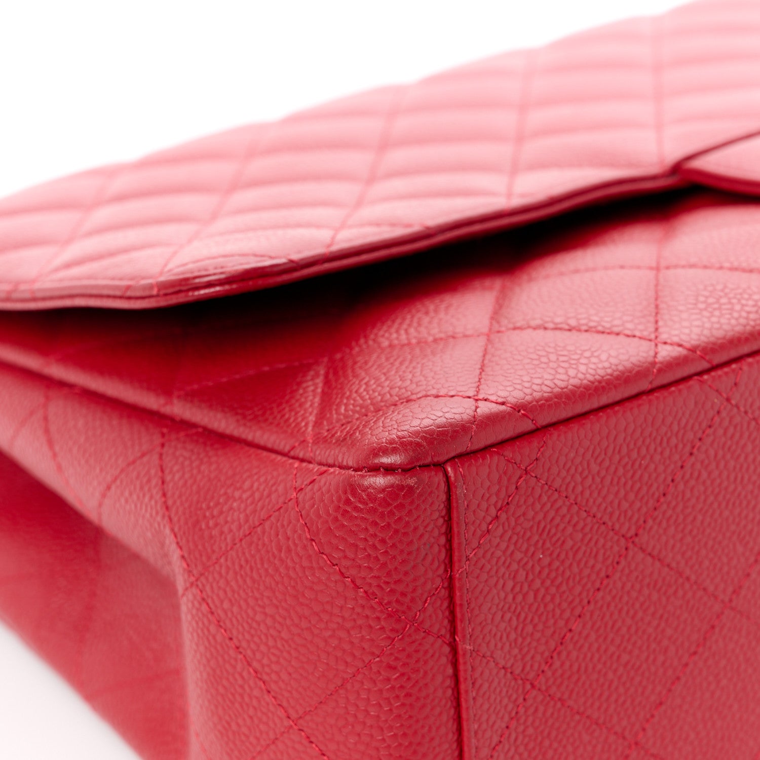 Chanel Caviar Quilted Maxi Single Flap Red 13 of 13