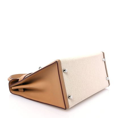 Hermes Toile H Swift Kelly Sellier 28 Ecru Biscuit 4 of 14