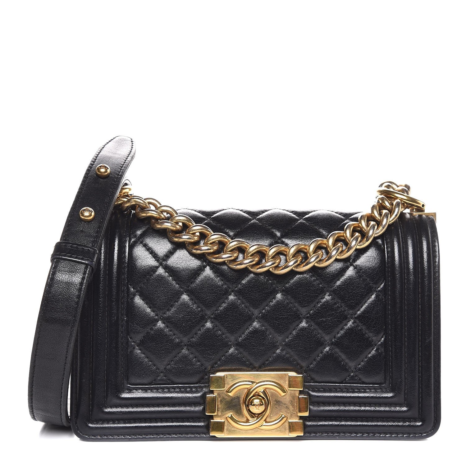 Chanel Calfskin Quilted Small Boy Flap Black 1 of 8