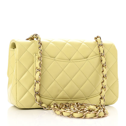 Chanel Lambskin Quilted Mini Rectangular Flap Light Green 3 of 12