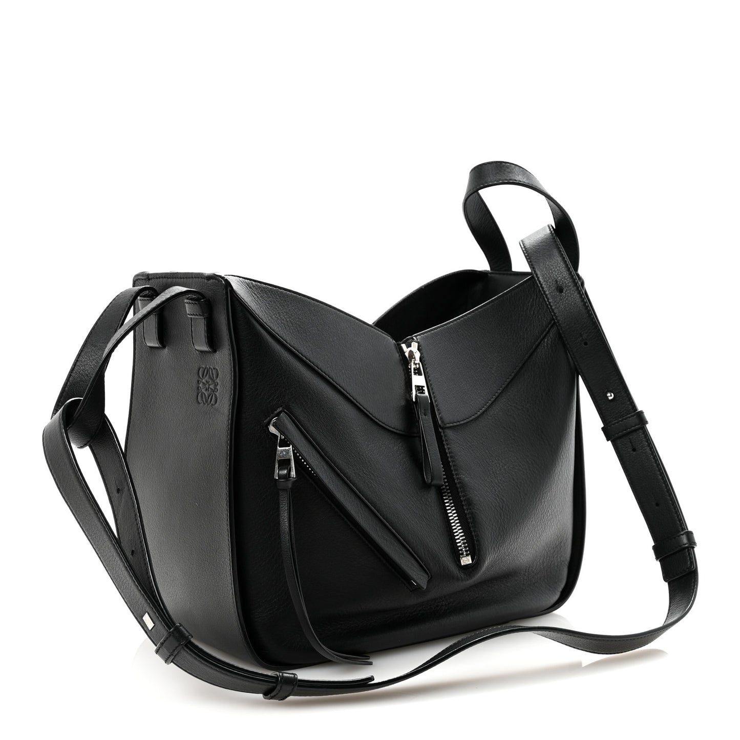 Calfskin Small Hammock Shoulder Bag Black