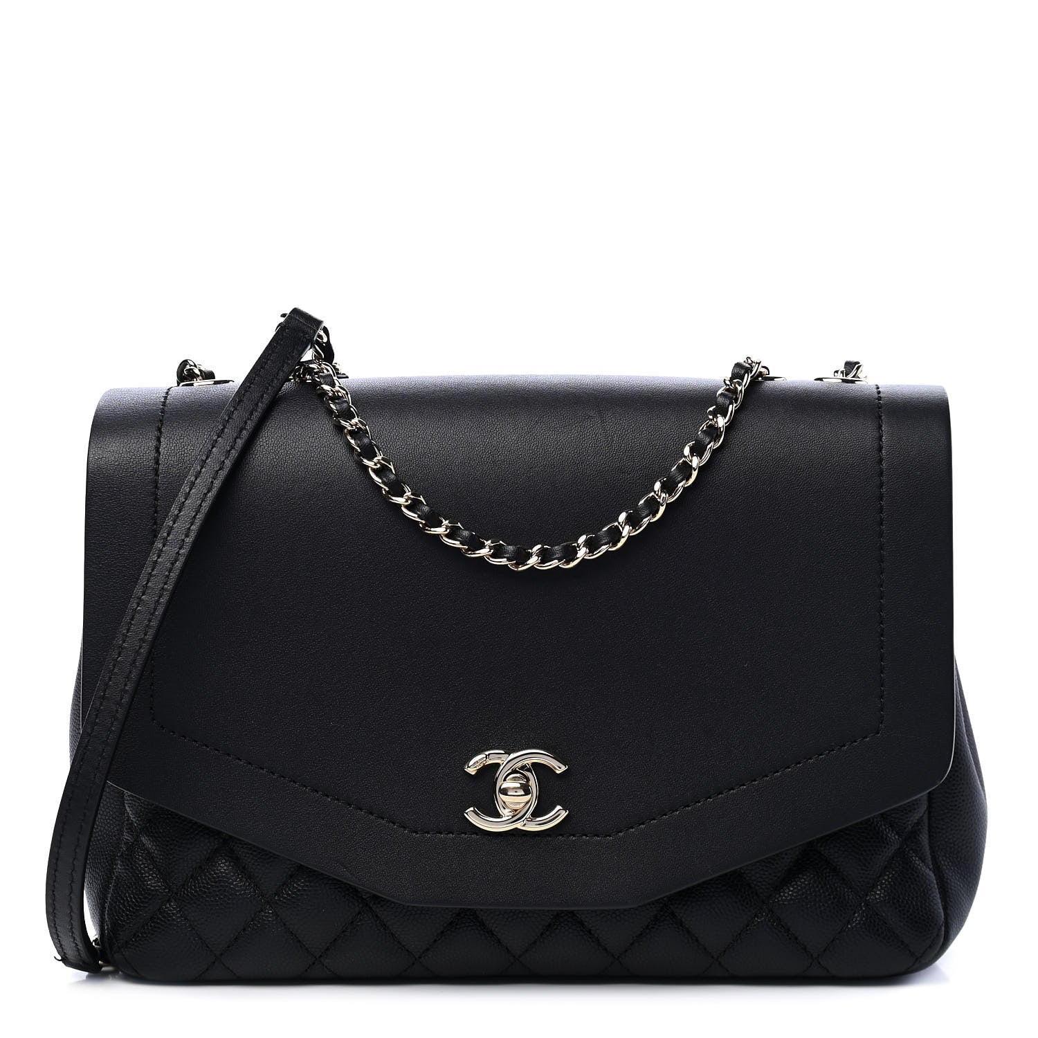 Chanel Calfskin Caviar Quilted Flap Black 1 of 9