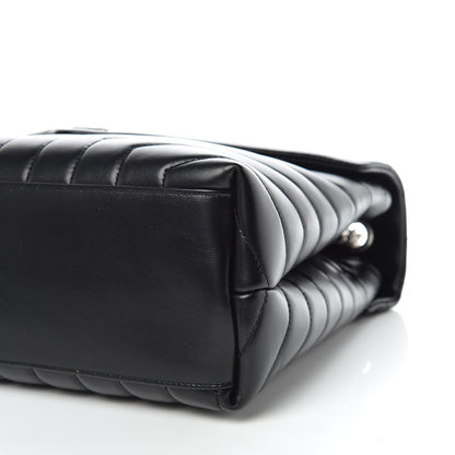 Saint Laurent Calfskin Y Quilted Monogram Medium Loulou Chain Satchel Black 6 of 11