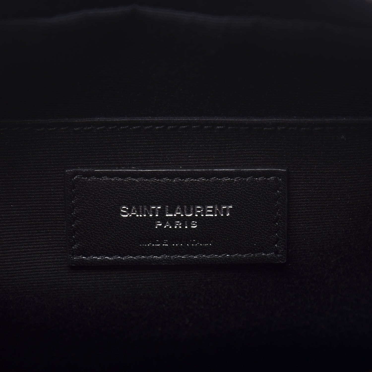 Saint Laurent Lambskin Monogram Small Lou Camera Bag Black 7 of 9
