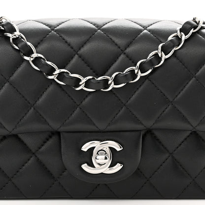 Chanel Lambskin Quilted Mini Rectangular Flap Black 8 of 10