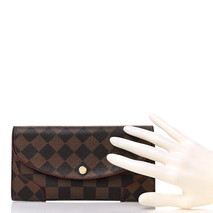 Louis Vuitton Damier Ebene Caissa Wallet Cherry 2 of 15