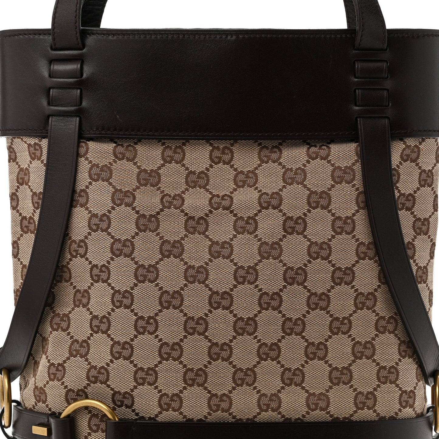 Monogram Calfskin Tote Dark Brown