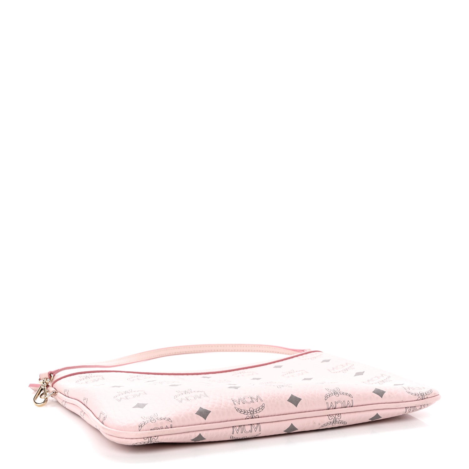 MCM Visetos Liz Shopper Tote Pouch Light Pink 3 of 7