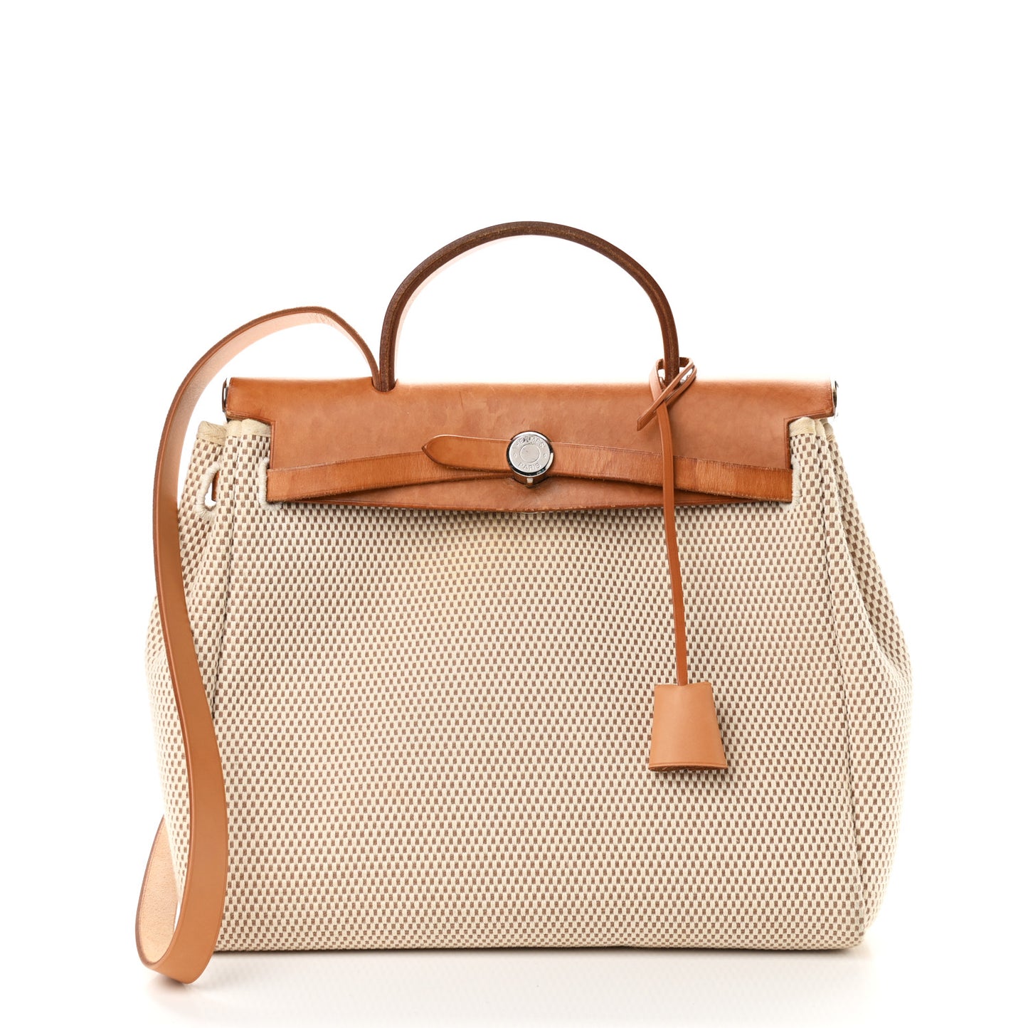 Toile Vache Calfskin Herbag PM 30 Black Natural