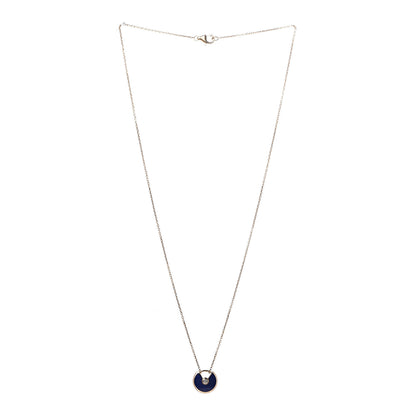 Cartier 18K Yellow Gold Diamond Lapis Lazuli XS Amulette de Pendant Necklace 3 of 6