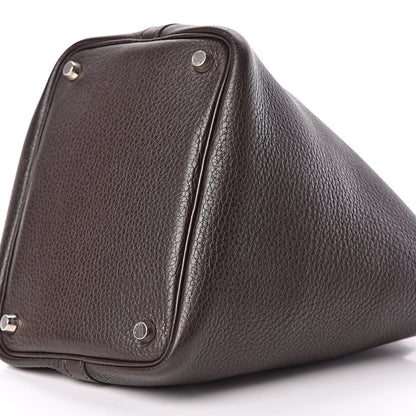 Hermes Taurillon Clemence Picotin 18 PM Chocolate 11 of 11