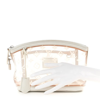 Louis Vuitton Monogram Transparence Transparent Lockit Clutch White 2 of 9