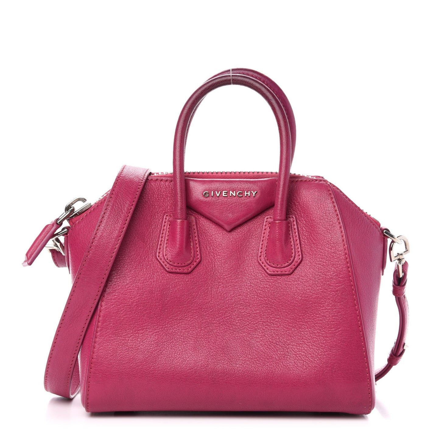 Sugar Goatskin Mini Antigona Fig Pink