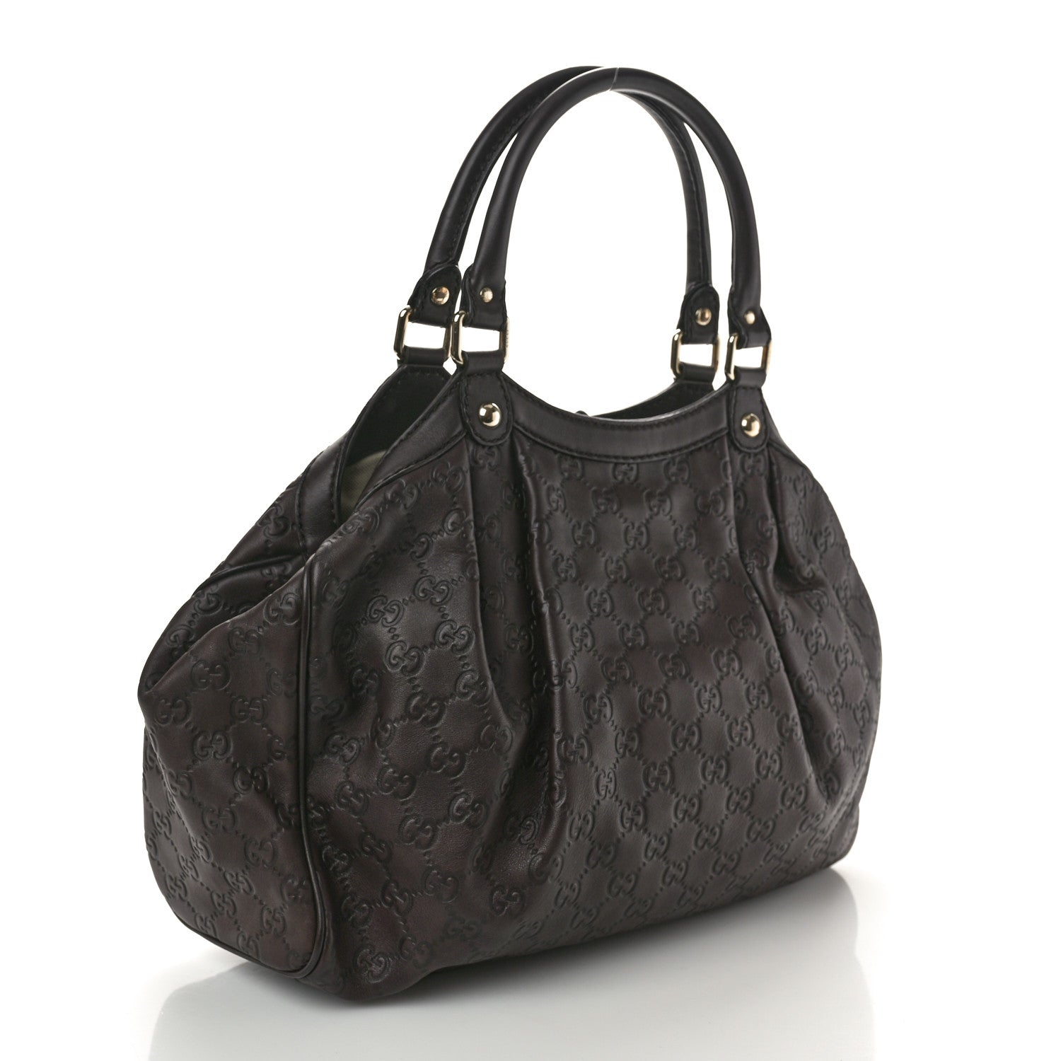 Gucci Guccissima Medium Sukey Tote Brown 2 of 11