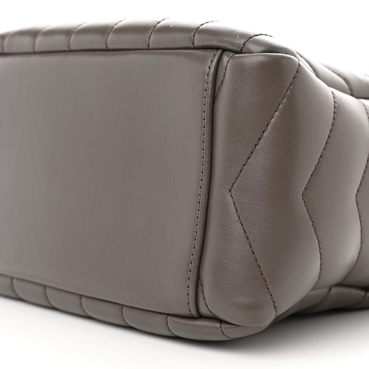 Calfskin Y Quilted Monogram Small Loulou Bowling Bag Earth