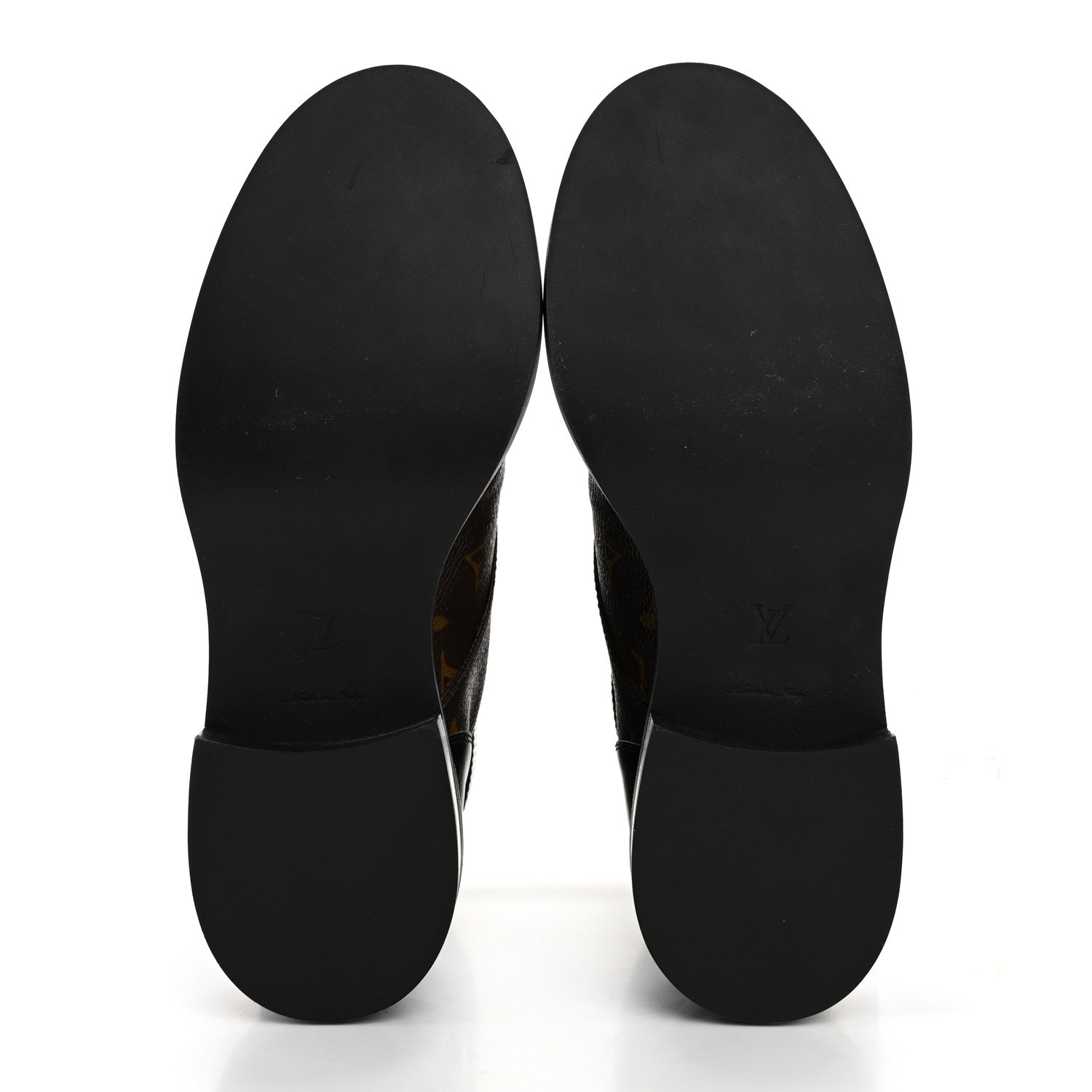 Louis Vuitton Calfskin Monogram Wonderland Flat Ranger Boots 37.5 Black 6 of 13