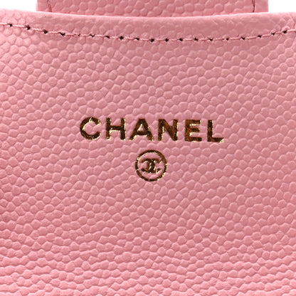 Chanel Caviar Quilted Flap Card Holder Wallet Light Pink 6 of 8