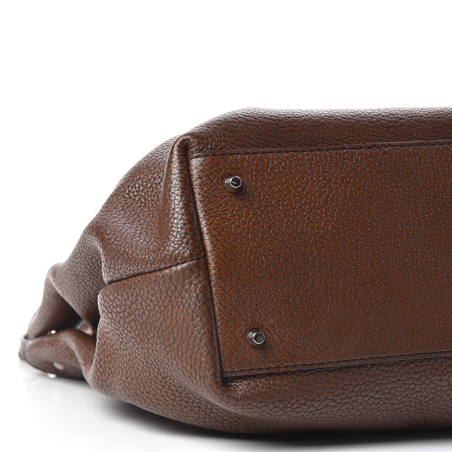 Burberry Grainy Calfskin House Check Medium Maidstone Dark Brown 7 of 9