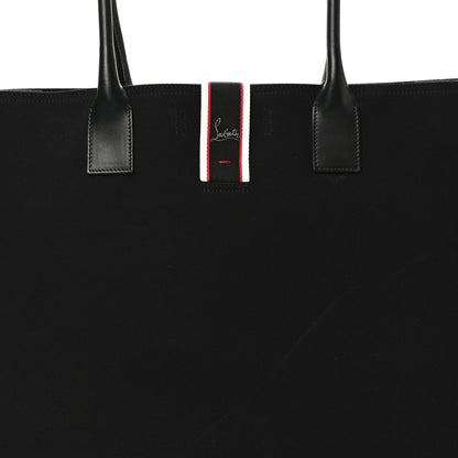 Christian Louboutin Linen Calfskin Extra Large Nastroloubi F.A.V.L. Tote Black 7 of 9