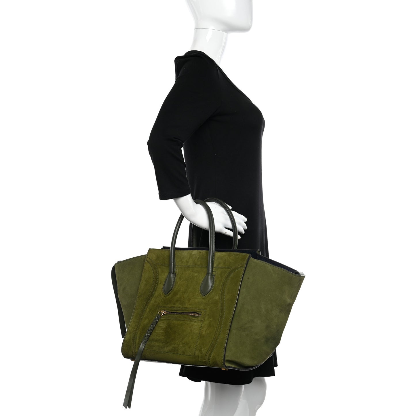 Suede Small Phantom Luggage Green