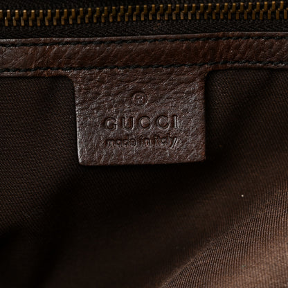 Gucci Monogram Medium Jockey Tote Dark Brown 6 of 10