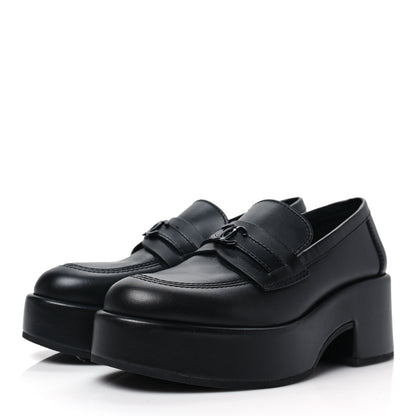 Chanel Calfskin CC Platform Loafers 36 Black 3 of 8