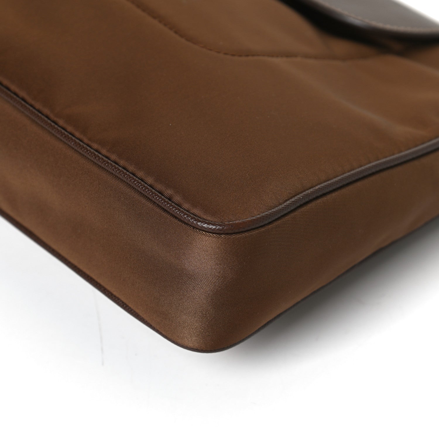 Prada Nylon Vela Saffiano Flat Flap Messenger Bag Corinto 12 of 12