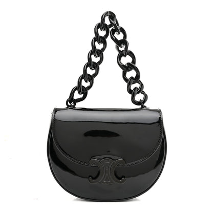 Celine Patent Calfskin Triomphe Small Besace Marley Black 1 of 10
