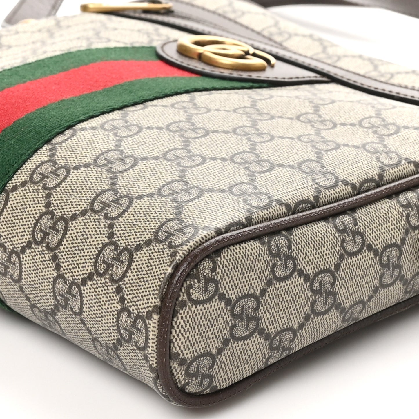 GG Supreme Monogram Web Small Ophidia Messenger Bag Brown