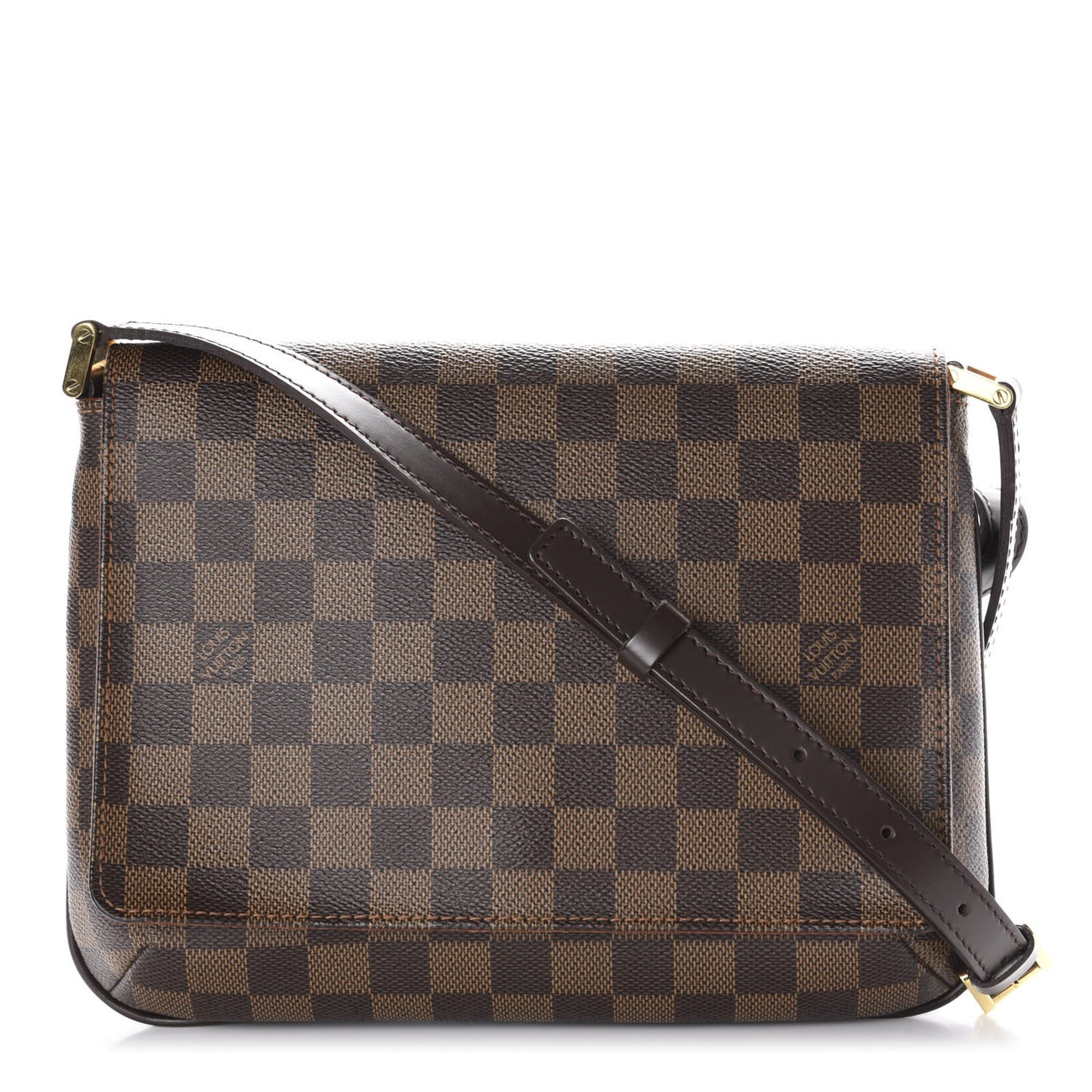 Damier Ebene Musette Tango Long Strap