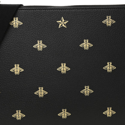 Gucci Grained Calfskin Bee Star Messenger Black 9 of 11